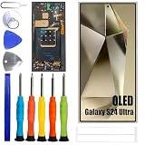 ERYNK Pantalla OLED para Samsung Galaxy S24 Ultra SM-S928B/DS [negro con marco] [con huellas dactilares] [6,8 pulgadas] negro pantalla LCD táctil digitalizador con juego de herramientas