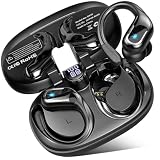 Auriculare Inalámbricos Deportivos, 75H Cascos Bluetooth 5.4 HiFi Estéreo | Cancelacion Ruido ENC Mic, IPX7 Impermeable, Cascos Inalámbricos con Pantalla LED, Auriculares in Ear para Correr Running