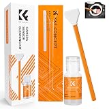 K&F CONCEPT Kit de Limpieza Sensor Formato APS-C, 6 Piezas, 20ml, Naranja | Bastoncillos Microfibra 16mm + 20ml Limpiador para APS-C, DSLR, Objetivos y Filtros, Envasado al Vacío Individual, MA02