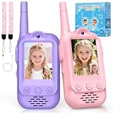 iKidiki Walkie Talkie Niños Recargable, Regalo Niñas 3 4 5 6 7 8 Años Walkie-Talkie con Vídeo para Niños Juguetes Niñas 3-8 Años Regalos Cumpleaños Juguetes para Niñas