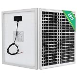 ECO-WORTHY Panel Solar 25W 12V IP65 Carga Batería Off-Grid
