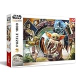 Trefl - Star Wars The Mandalorian, El Viaje de Grogu - Puzle de 1000 Piezas - Rompecabezas con los Personajes de la Serie, para Adultos y niños a Partir de 14 años