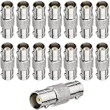 Greluma 15 Piezas Adaptador de Conector Hembra BNC a BNC Hembra para Cámara de Seguridad CCTV