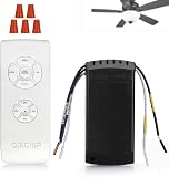 QIACHIP Mando Ventilador Techo Receptor Kit Control Remoto con luz 220V | controlador Universal,3 velocidades y temporizador,silencioso