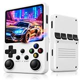 R36S - Consola retro portátil, color blanco | 64 GB, pantalla IPS HD de 3,5', 3500 mAh