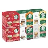 STARBUCKS Paquete Variado de White Coffee de Temporada de Nescafé Dolce Gusto, Cápsulas de Café 6 x 12 (72 Cápsulas) - Exclusivo de Amazon