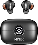 MINISO MS105 Auriculares de traducción en Tiempo Real con aplicación, 134 Idiomas, traductor de Auriculares en Tiempo Real, Auriculares Abiertos de 60H para iOS y Android, Viajes y Viajes