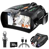 Gafas de visión Nocturna, binoculares SKYBASIC con Zoom Digital de 10x, Pantalla HD de 4 Pulgadas, batería Recargable de 5000 mAh para observación de Aves, Camping y Caza