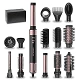 Cecotec Cepillo de Aire 14 Cabezales CeramicCare 14in1 AirGlisse Black | 1400W, Moldeador Multifunción, Secador, Alisador, Motor Digital, Tecnología Coanda, Elimina el Frizz, 3 Temperaturas