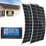 Kit de Panel Solar de 1000 W, 2 Piezas de 500 W, Sistema de Panel Solar Flexible Fuera de la Red, módulo monocristalino fotovoltaico de 18 V, con Puertos USB duales