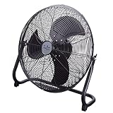 JATA VC3000 - Ventilador de aire industrial con 3 aspas metálicas. Gran ventilación. 3 velocidades. Multiorientable. Rejilla protectora trasera y delantera. Medidas: 50 x 55 cm