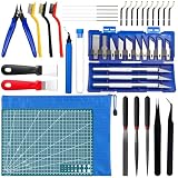 Kit de herramientas para Impresora 3D, Kit de Accesorios para Impresora 3D | 42Pcs Accesorios Impresora 3D Incluye Herramientas de Modelismo, Desbarbador Metal, Agujas de Limpieza de Boquillas