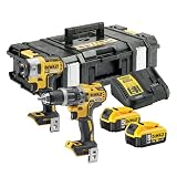 DEWALT Kit combo sin escobillas 18V XR con 2 baterías 5Ah, DCK266P2-QW