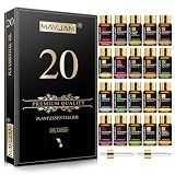 MAYJAM Juego De Aceites Esenciales 20pcs, Set De Regalo De Aceites Esenciales Para Difusor, Humidificador - Lavanda JazmíN Eucalipto Vainilla SáNdalo Naranja Dulce Rosa Bergamota Y MáS