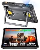 Ulefone Armor Pad 5 Ultra 5G Tablet Rugerizada con Proyector 200LM, Batería 24200mAh, 32GB+512GB Tablet Irrompible, Android 15 IP68 Antigolpe 11 Pulgadas FHD+ 64MP Visión Nocturna, Dual SIM, NFC/GPS
