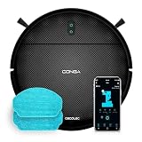 Cecotec Robot Aspirador Navegación Giroscópica 3000Pa Conga M10 X-Treme Neo | Barre, Aspira, Friega y Pasa la Mopa, Control APP, Autonomía 120mins, Sensores Anticaídas y 2 Cepillos Laterales