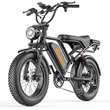 BK20 Bicicleta eléctrica para adultos, 48 V 20 Ah, homologada según las normas CE y 15194, gran autonomía de 60-100 km, bicicleta eléctrica de 20 pulgadas, todoterreno, doble suspensión, 7 marchas