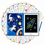 Big Minds Pizarra Mágica Infantil LCD 8,5' Space, Tableta de Escritura Niños Formato Libro con 20 Plantillas Reversibles, Tablet para Dibujar Niños Borrable, Regalo Niño Niña 4 5 6 Años