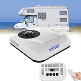 JLDZEBD Autocaravana Aire Acondicionado 12V, Aire Acondicionado Caravana, Viento Frio/Refrigeración Y Calefacción Dos Estilos, Para Caravana, Camionetas, Autocaravanas, Camiones,Caliente y frío en uno
