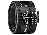 Nikon Objetivo Nikkor AF 50mm f / 1.8D, Negro [Nikon Tarjeta: 4 años de garantía]