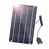 Kit de Panel Solar de 6W, USB Mini 5V/1A Cargador Solar