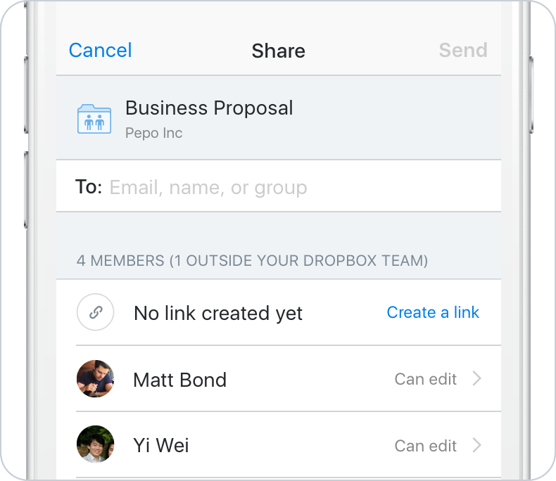 Enter the name or email address of people you want to share with