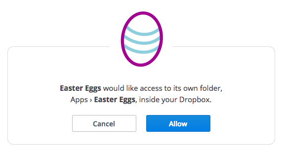 Dropbox authorize screen Dropbox authorize screen